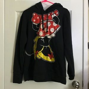 Minnie Mouse sweatshirt with ears and bow on hood